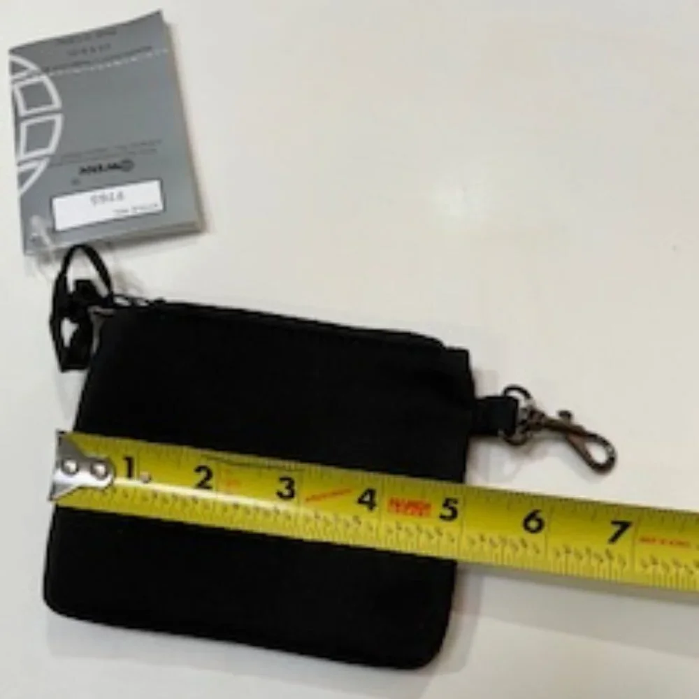 Winn International Microfiber Zip Wallet Black